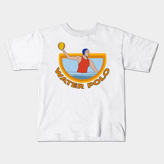 Water Polo Kids T-Shirt by DiegoCarvalho